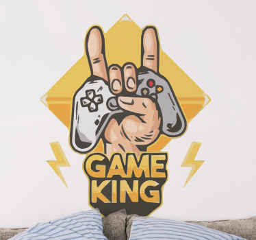 Håndspill moderne gamepad playstation klistremerke - Tenstickers