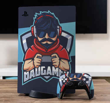 Rossz gamer férfi kabalája playstation matrica - TenStickers