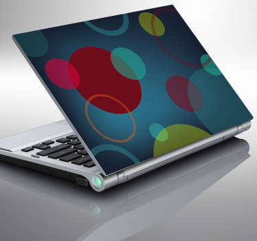 Circle Pattern Laptop Sticker - TenStickers