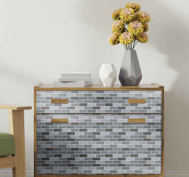 Okleina na meble Cegły przezroczyste - TenStickers