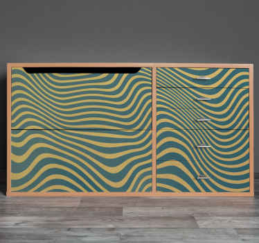 Retro lines furniture sticker - TenStickers