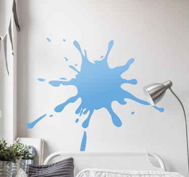 Muurstickers kunst Splash kleur blauw - TenStickers