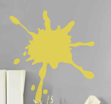 スプラッシュカラー黄色の壁アートステッカー - TENSTICKERS
