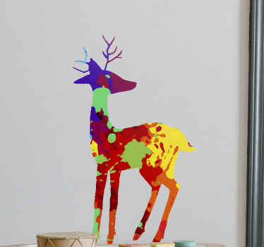 Animal wall sticker colorful animal silhouette - TenStickers