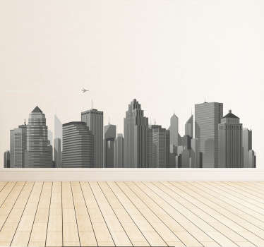 City Skyline Wall Sticker - TenStickers