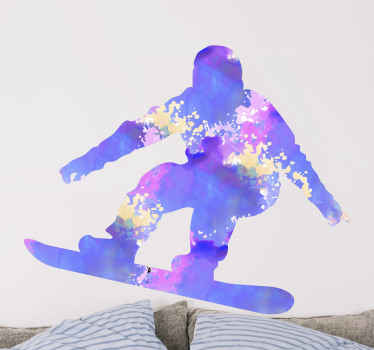 Vinilo deporte extremo movimiento de snowboarding - TenVinilo