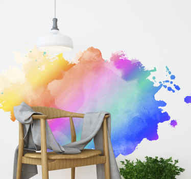 Aquarelle splash farger abstrakt wallstickers - Tenstickers