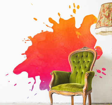 Vinilo abstracto Mancha de pintura colorida aquarella - TenVinilo