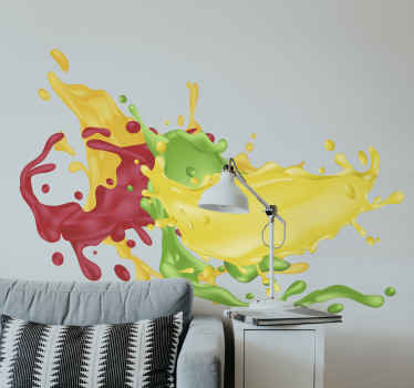 Fröccsenő festék absztrakt falmatrica - TenStickers