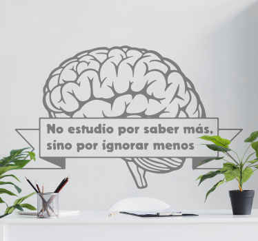 Vinilo para oficina Estudio para ignorar menos - TenVinilo