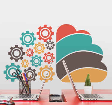 Többszínű felszerelés agy irodai matrica - TenStickers