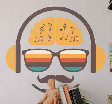 Musical stickers for vintage music lovers - TenStickers