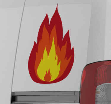 Decorative fire flame car sticker - TenStickers