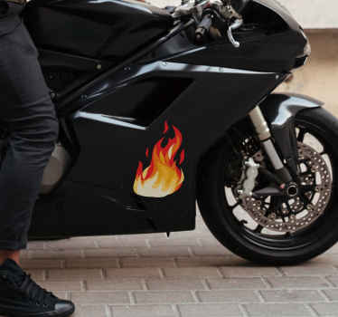 Visual effect fire flame 3d wall sticker - TenStickers