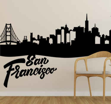 Monocolor San Francisco skyline decal - TenStickers