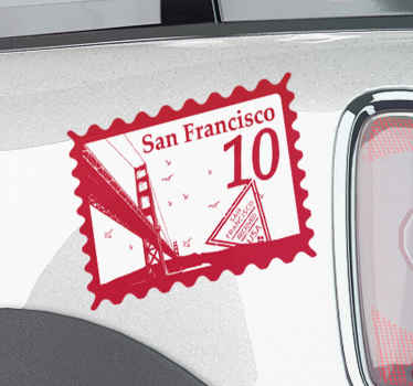San Francisco card Car Sticker - TenStickers
