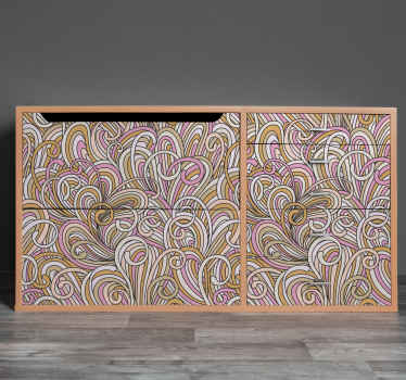 Abstraktna nalepka za pohištvo kallax - TenStickers