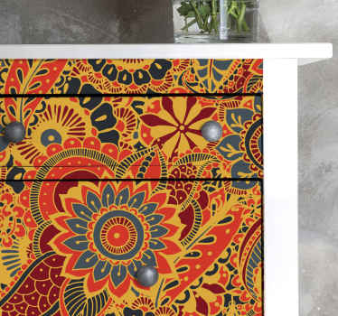 Vintage cvetje za nalepke pohištva kallax - TenStickers