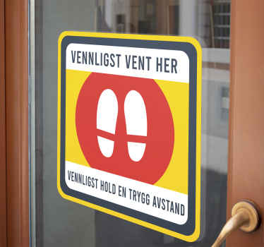Vær så snill å holde vinduet klistremerke for sikker avstand - Tenstickers