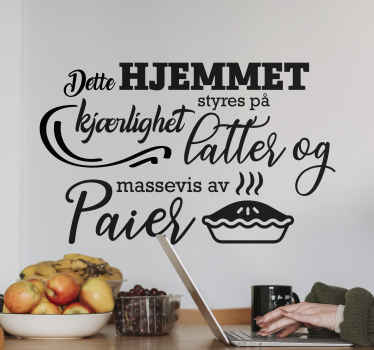 Dette hjemmekjøkkenet klistremerke for vegger - Tenstickers