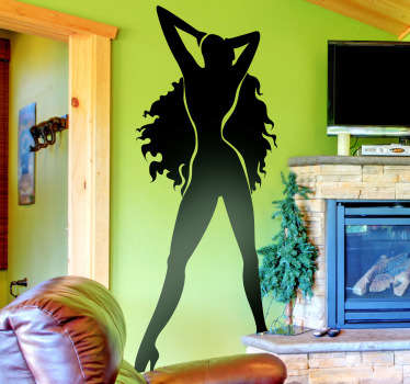 Afro Hair Girl Wall Sticker - TenStickers