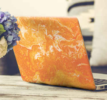 Naklejka na laptopa Pomarańczowy plusk - TenStickers