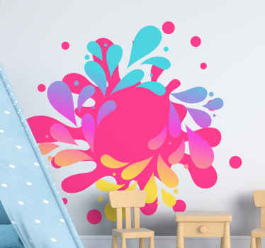 Splash petals wall art sticker - TenStickers