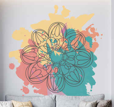 Mandala splash wall art sticker - TenStickers