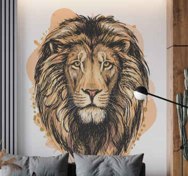 Wandtattoo Wohnzimmer Löwe - TenStickers