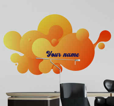 Solskyer gradient væske personlig klistermærke - TenStickers