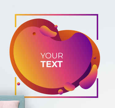 four colours fluid  Personalised Sticker - TenStickers