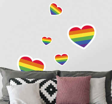 Pack gradient LGTB flag love sticker - TenStickers