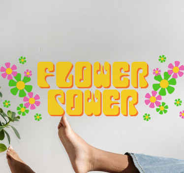Flower Power wall stickers quotes - TenStickers