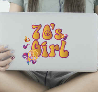 Girls from 70s laptop skins - TenStickers