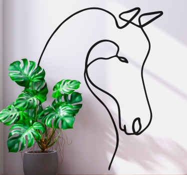 Minimalist Horse animal wall sticker - TenStickers