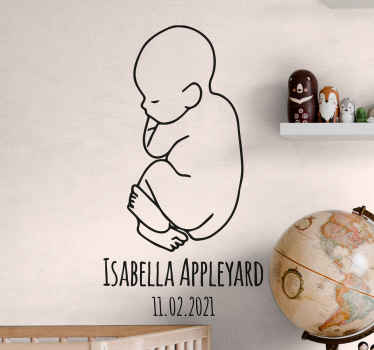 Vinilo persona Bebé personalizado minimalista - TenVinilo
