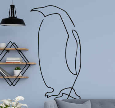 Minimalist Penguin bird wall sticker - TenStickers
