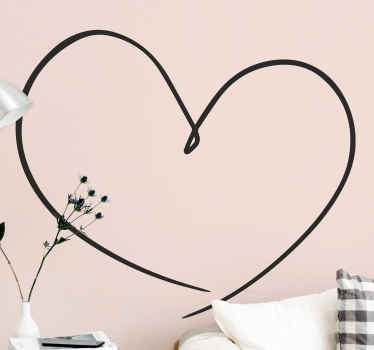 Sticker Forme Coeur minimaliste - TenStickers