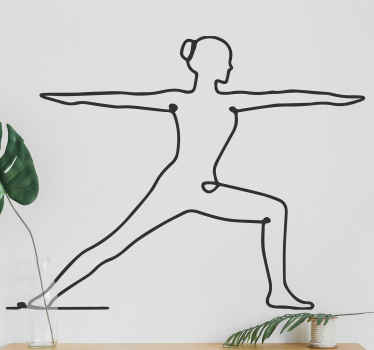 Minimalist Yoga Pose people sticker - TenStickers