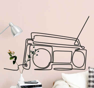 Musikalischer Aufkleber Minimalistisches radio - TenStickers