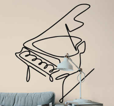 Decal muzical de pian minimalist - TenStickers
