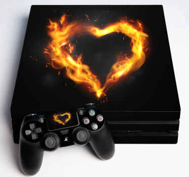 heart of fire PS4 sticker - TenStickers