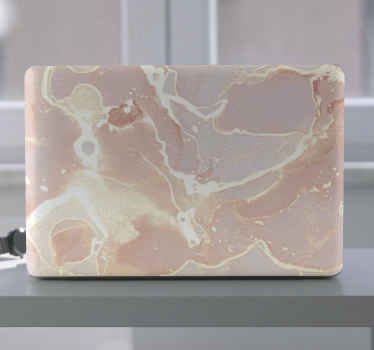 Naklejka na laptopa Motyw różowego marmuru - TenStickers