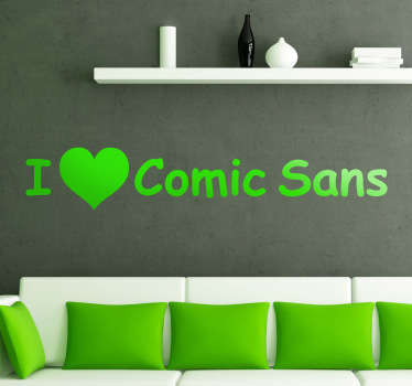 Love comic sans墙贴 - TenStickers