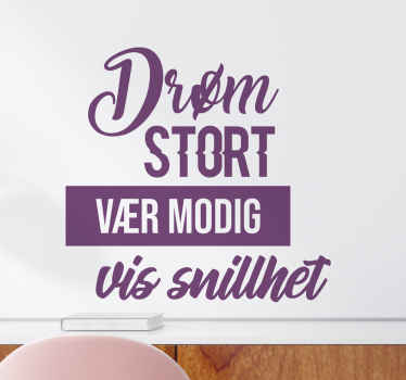 Drømmer stort tilbud wallstickers tilbud - Tenstickers