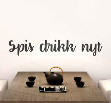 Spis drikke nyt tilbud på vegg klistremerker - Tenstickers