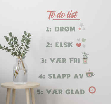 å gjøre liste sitat wallstickers tilbud - Tenstickers
