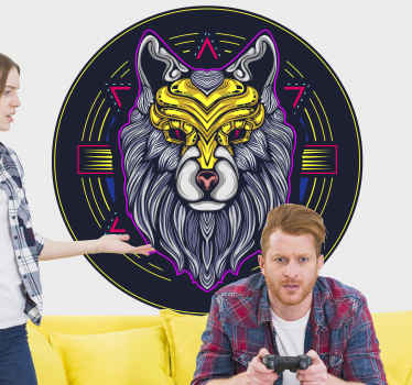 Vinil videojogo Lobo neon de jogo - TenStickers