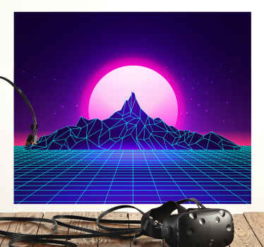 Neon retro wave video game sticker - TenStickers