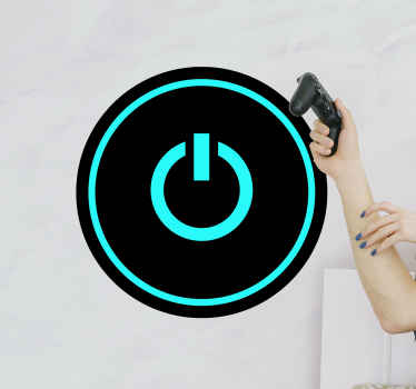 Vinilo videojuego Botón de encendido del juego - TenVinilo